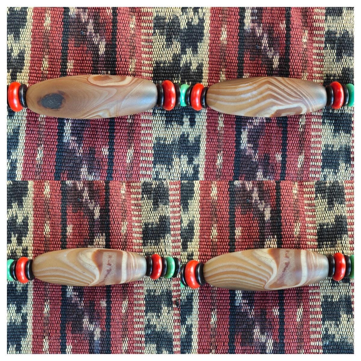 Vintage Tibetan Sardonyx Agate Dzi Necklace, Red Agate Turquoise Mala, Detachable Pendant