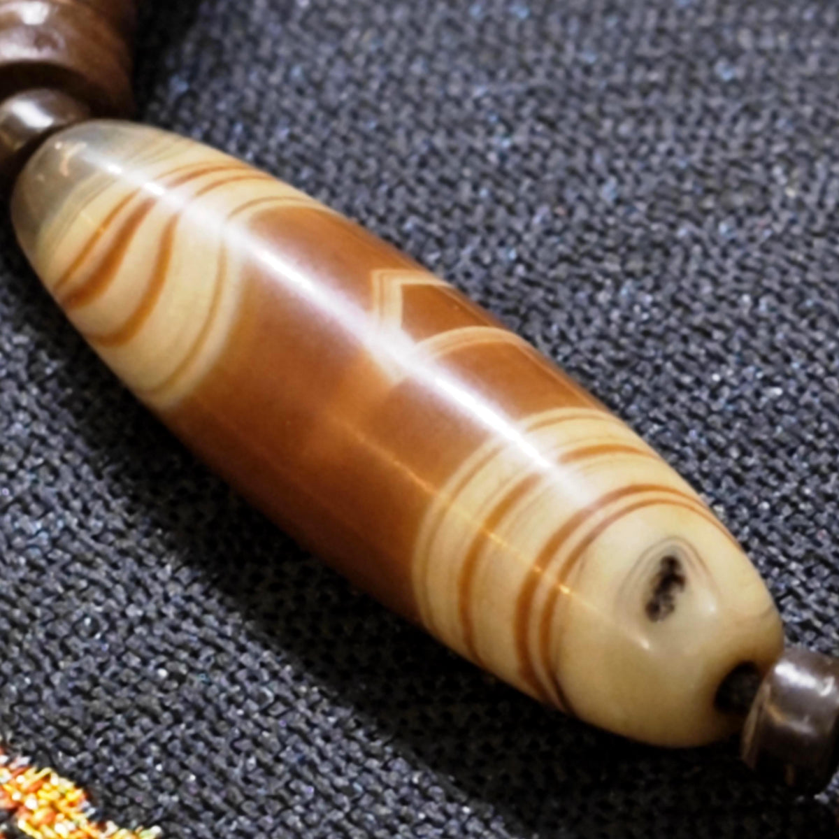 Tibetan Sardonyx Agate Dzi Bead Necklace, Yak Bone, Coconut Shell, Bohemian Spiritual Jewelry