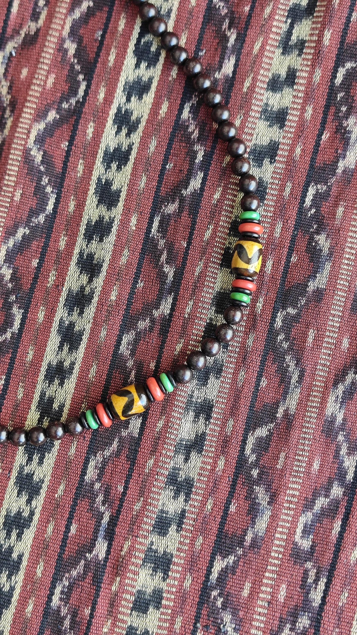 Vintage Tibetan Sardonyx Agate Dzi Necklace, Red Agate Turquoise Mala, Detachable Pendant