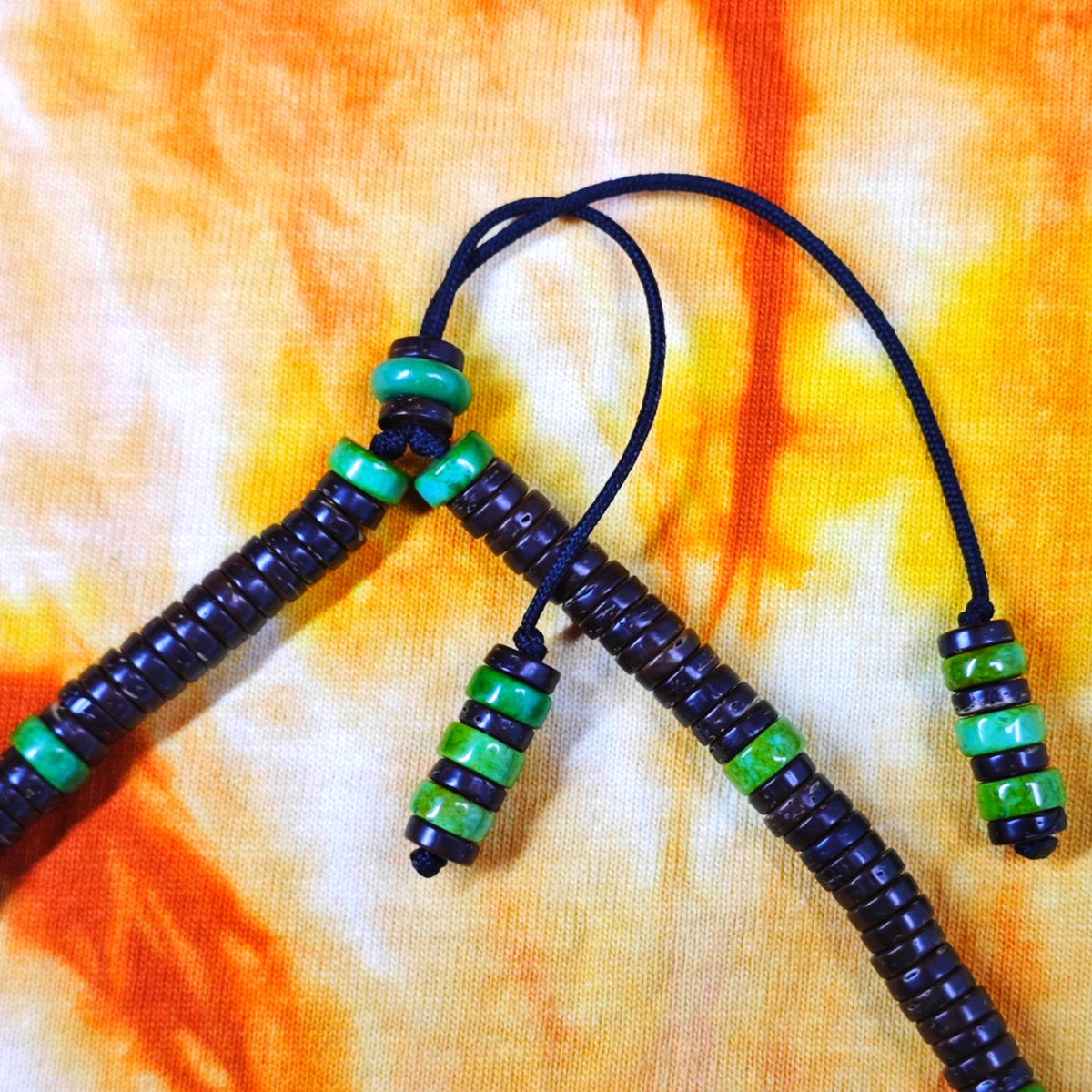 Handmade Turquoise Yak Bone Dzi Bead Necklace | Ethnic Tibetan Tribal Bohemian Jewelry